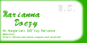 marianna doczy business card
