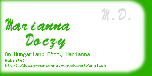 marianna doczy business card